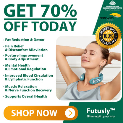 ✅Official Store: Futusly™ EMS Slimming & Acupoint Lymphvity Neck Massager🧑🏼‍⚕️Australia and New Zealand Obesity Society (ANZOS) Approved (Fat reduction, improved blood circulation, pain relief, muscle relaxation, posture improvement, emotional regulation)